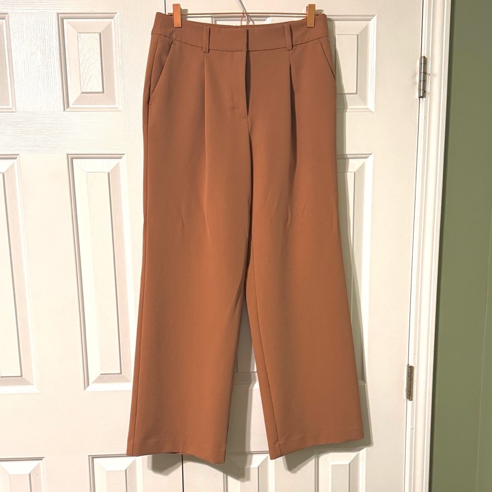 LOFT Women's Brown Wide Leg Pants